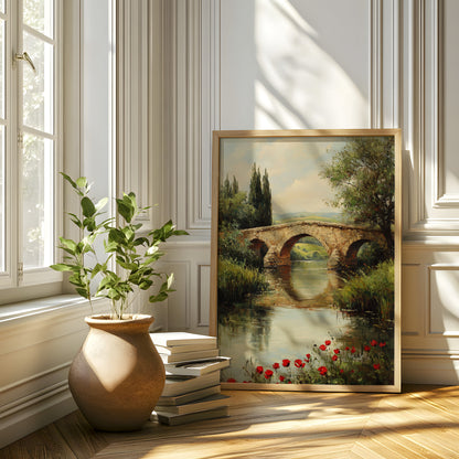 Rustic Stone Bridge Landscape Print