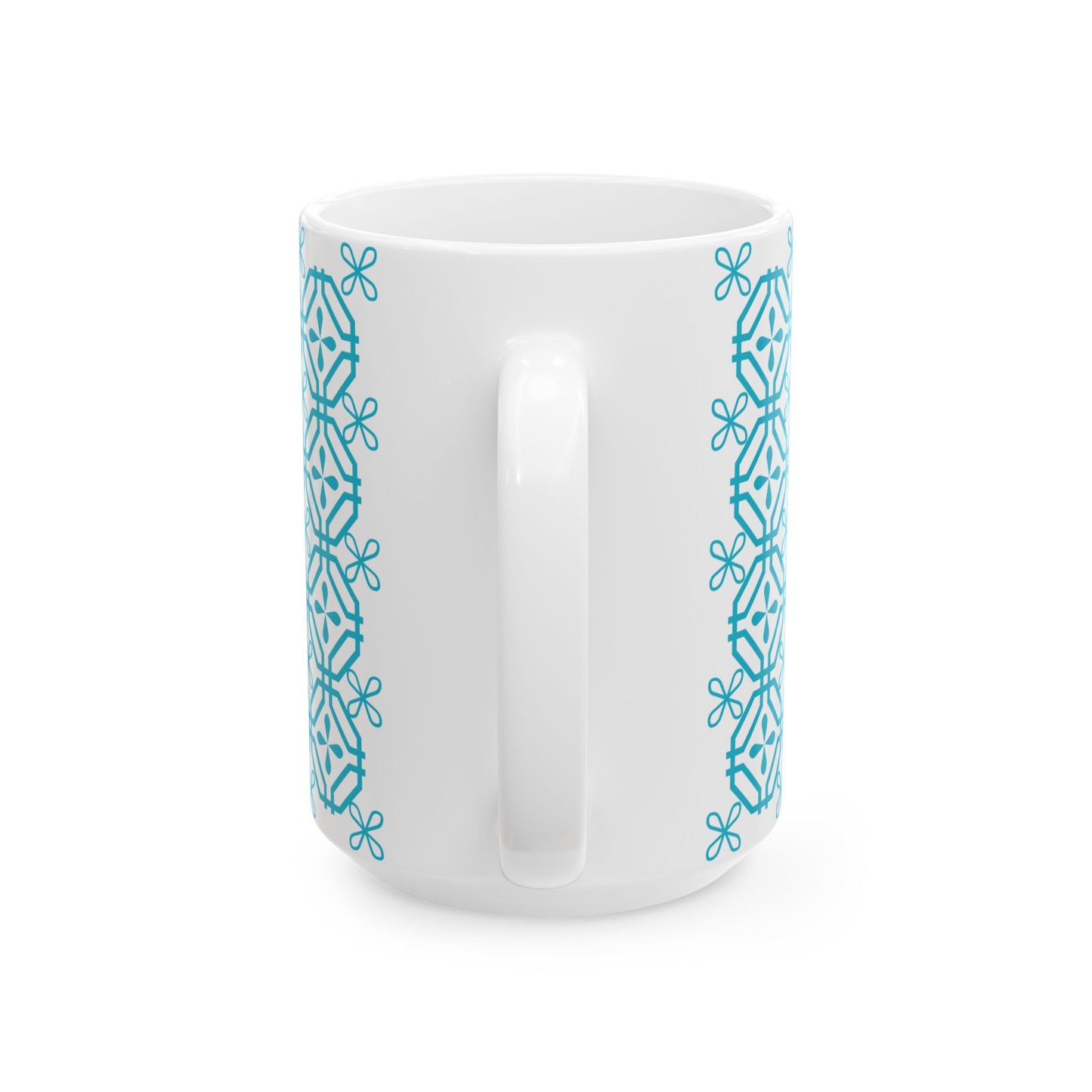Teal Geometric Tile Ceramic Mug