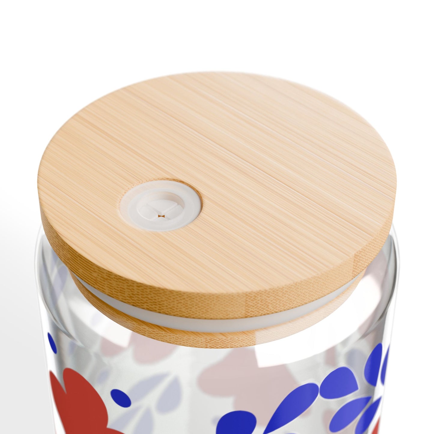 Red & Blue Folk Floral Design