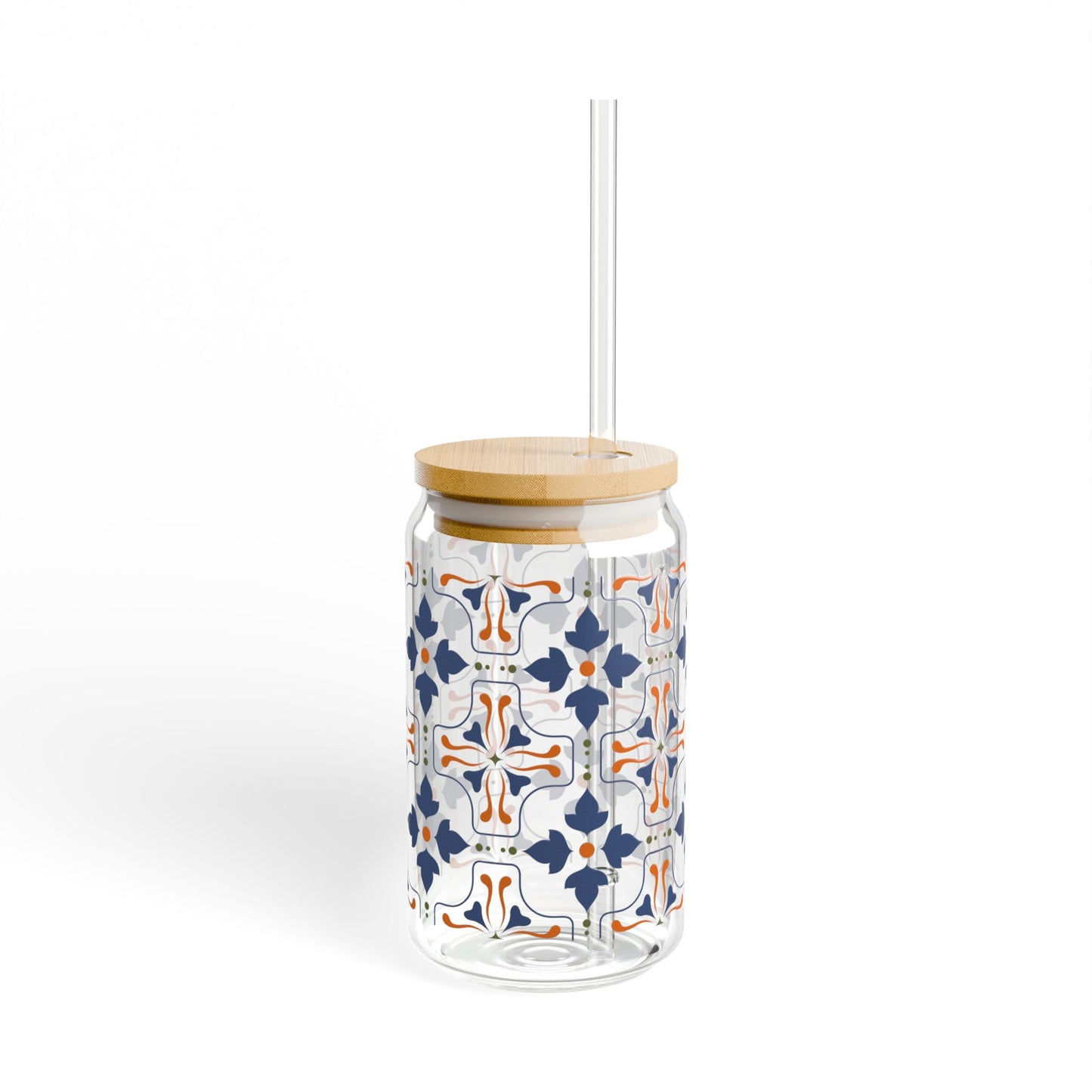 Midnight Mosaic Tile Glass Cup