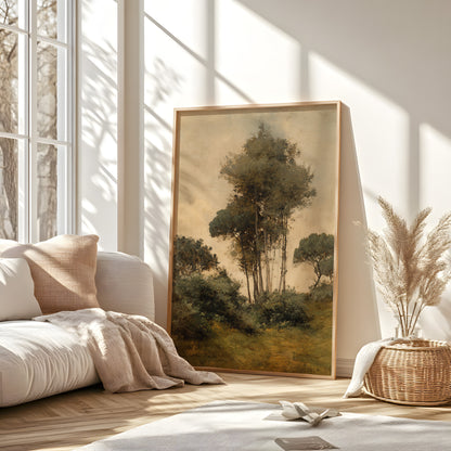 Countryside Tree Landscape Print – Quiet Grove