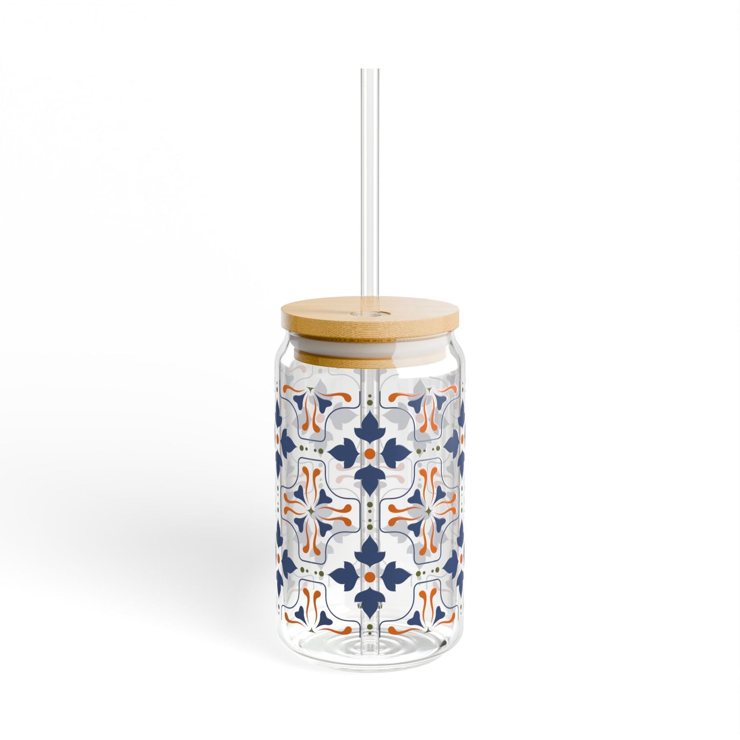 Midnight Mosaic Tile Glass Cup