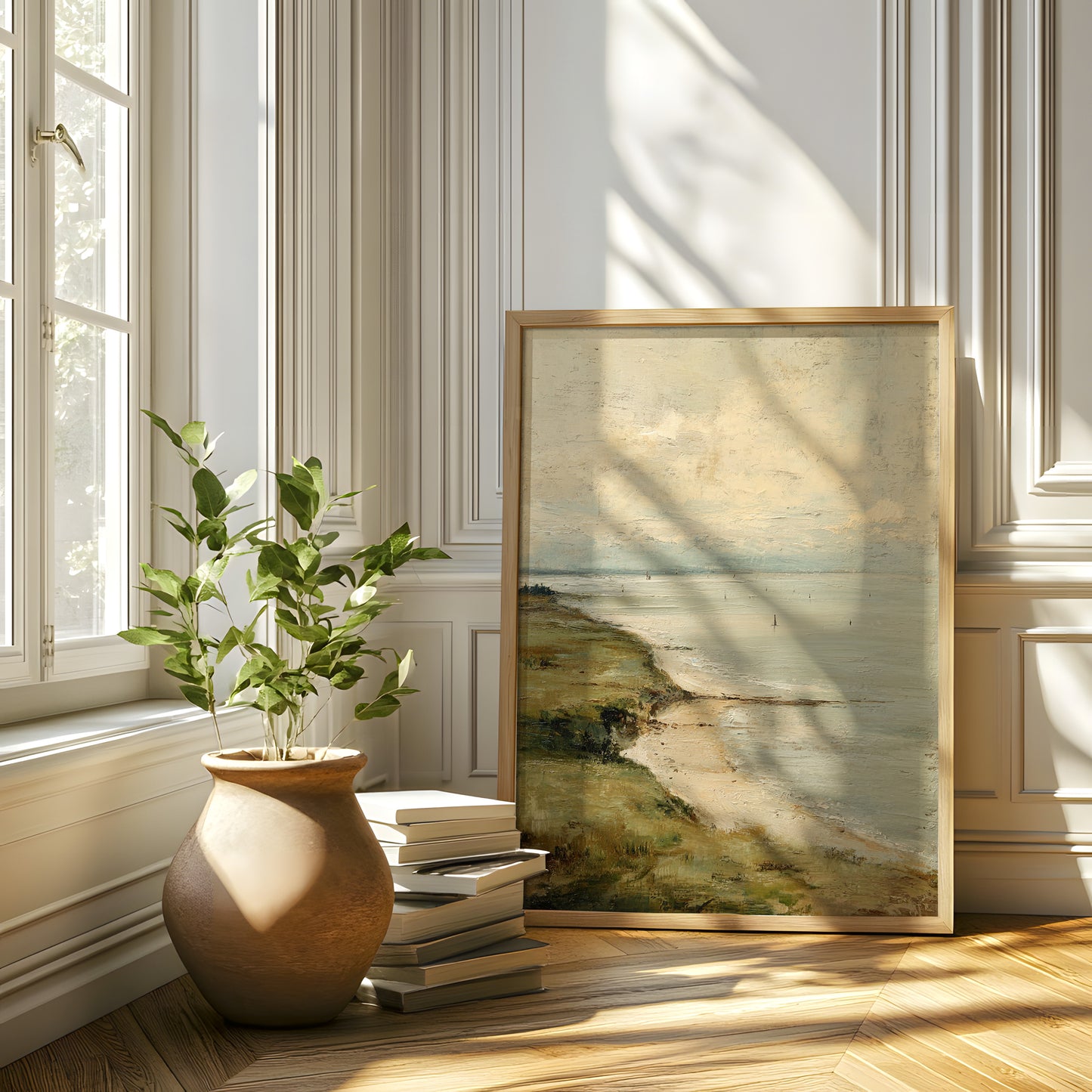 Coastal Seascape Beach Wall Art Print – Quiet Shore