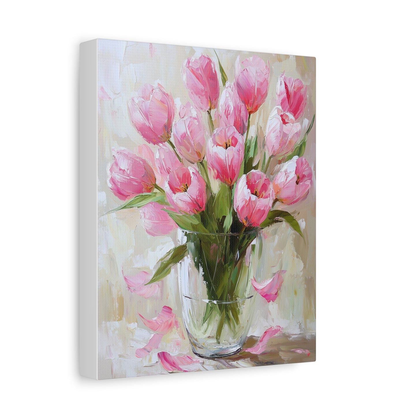 Pink Tulips in Glass Vase (Digital Download)