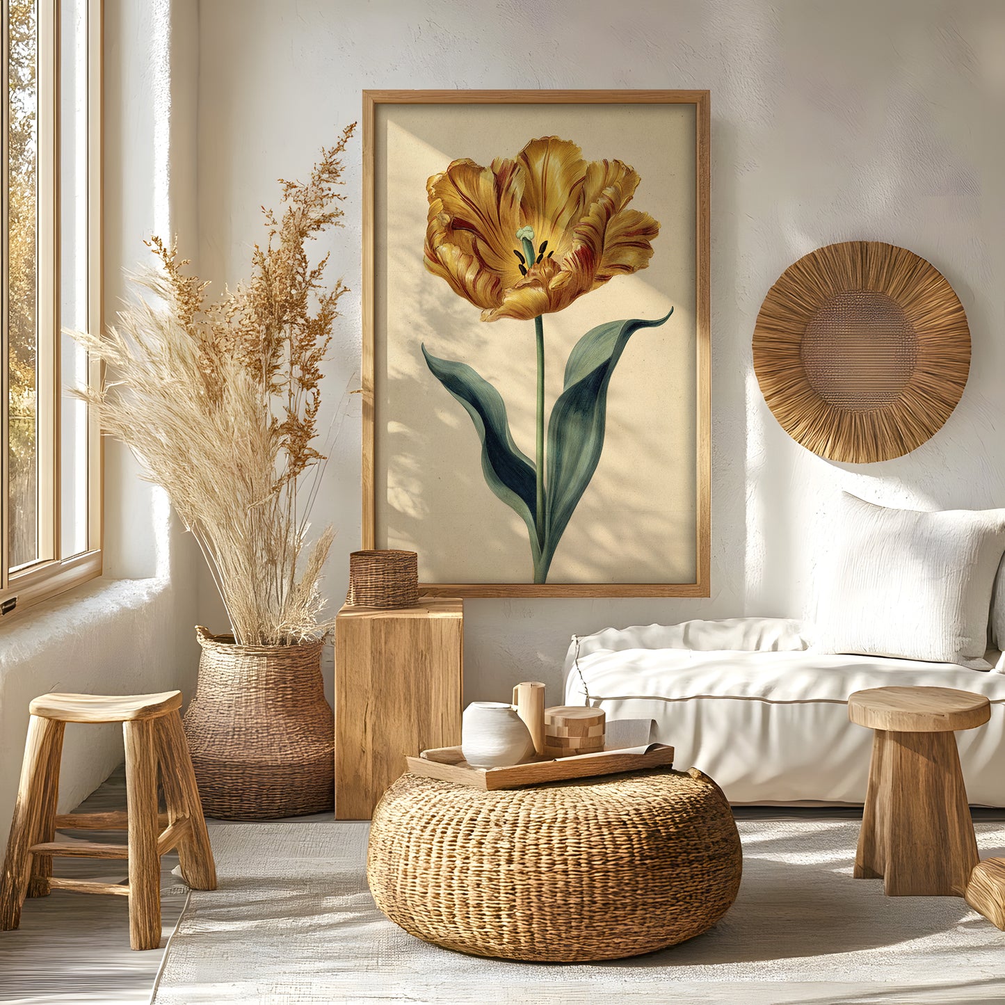 Vintage Golden Tulip Botanical Illustration (Digital Download)