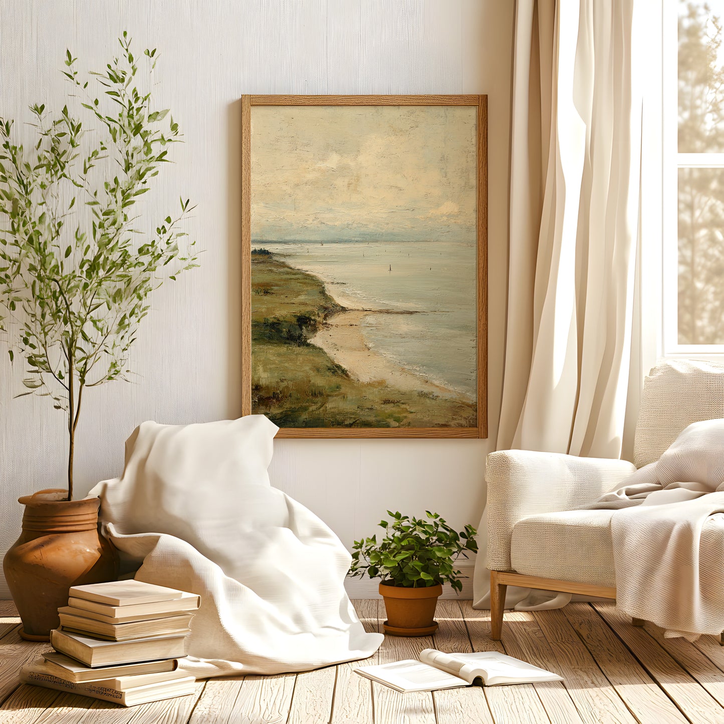 Coastal Seascape Beach Wall Art Print – Quiet Shore