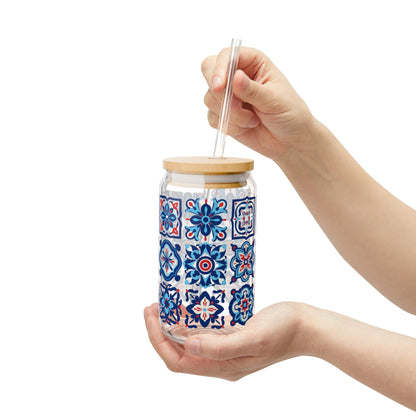 Blue Boho Drink Tumbler