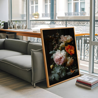 Vintage Peony and Poppy Floral Still Life (Digital Download)