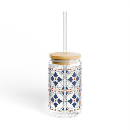 Midnight Mosaic Tile Glass Cup