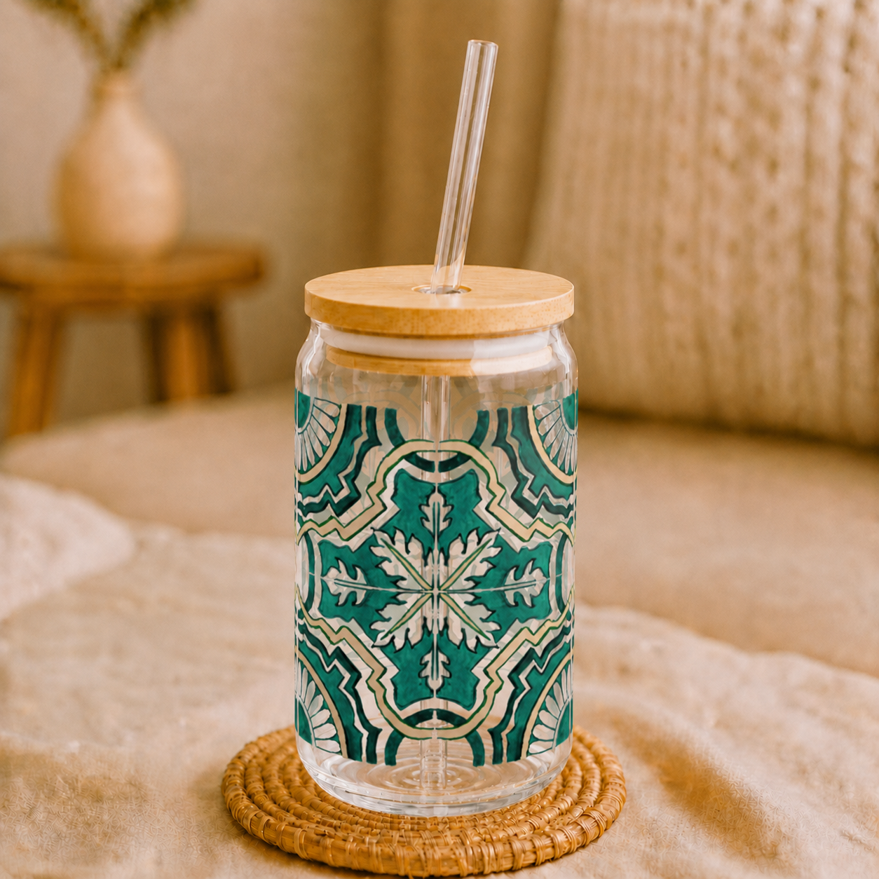 Green Moroccan Tile Pattern