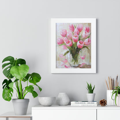 Pink Tulips in Glass Vase (Digital Download)
