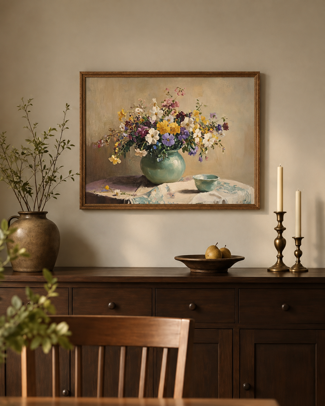 Colorful Wildflower Bouquet Wall Art Print