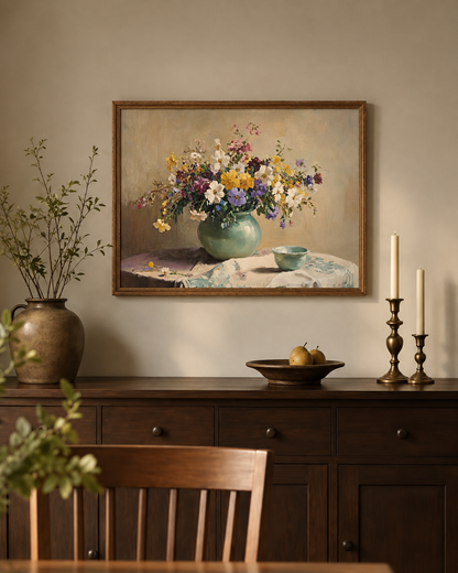 Colorful Wildflower Bouquet Wall Art Print