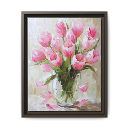 Pink Tulips in Glass Vase (Digital Download)