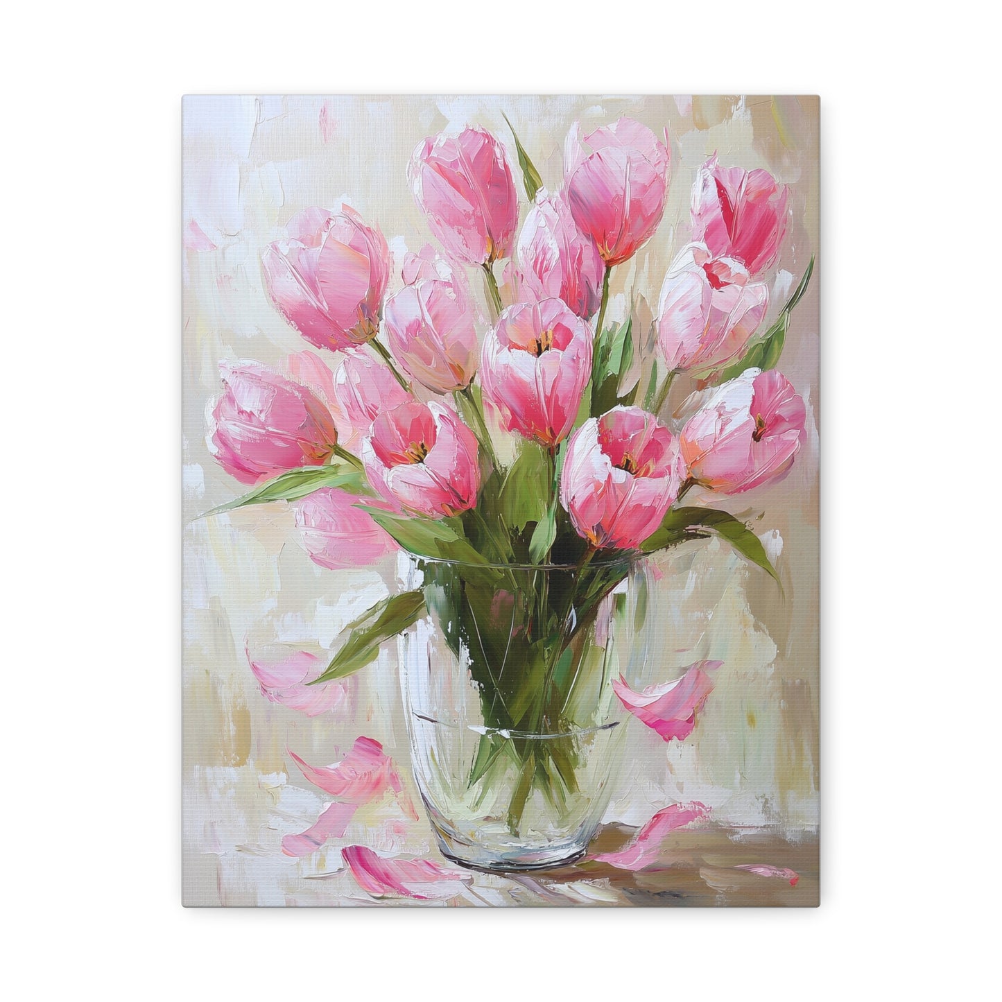 Pink Tulips in Glass Vase (Digital Download)