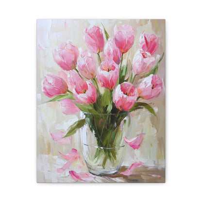 Pink Tulips in Glass Vase (Digital Download)