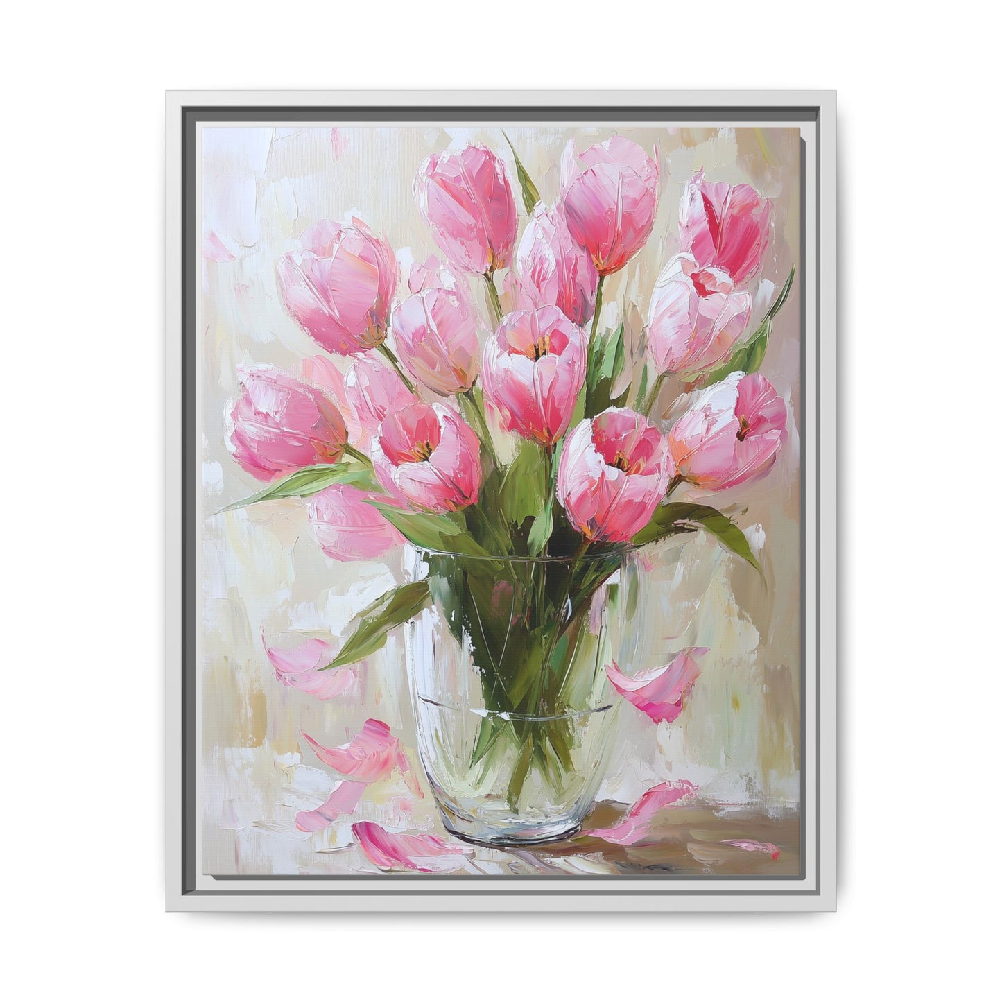Pink Tulips in Glass Vase (Digital Download)