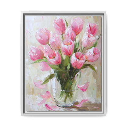 Pink Tulips in Glass Vase (Digital Download)