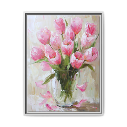 Pink Tulips in Glass Vase (Digital Download)