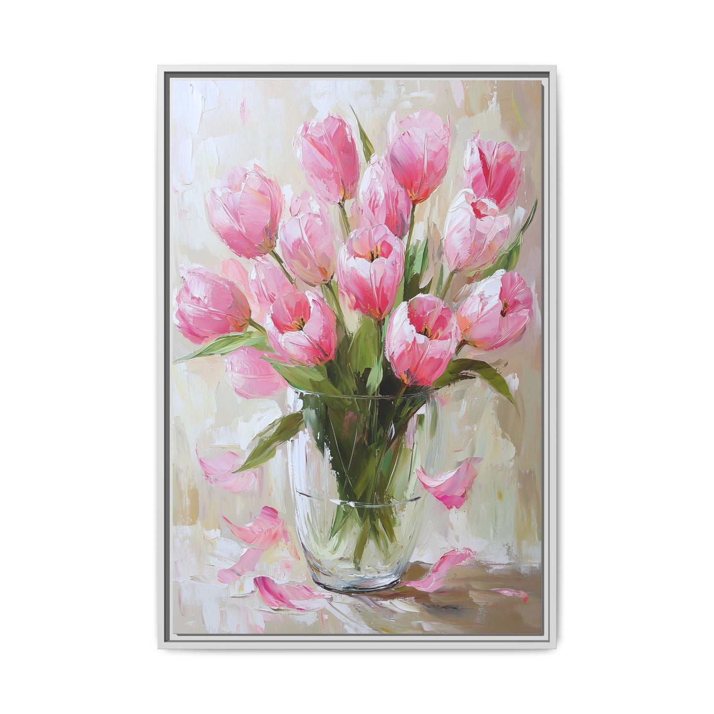 Pink Tulips in Glass Vase (Digital Download)