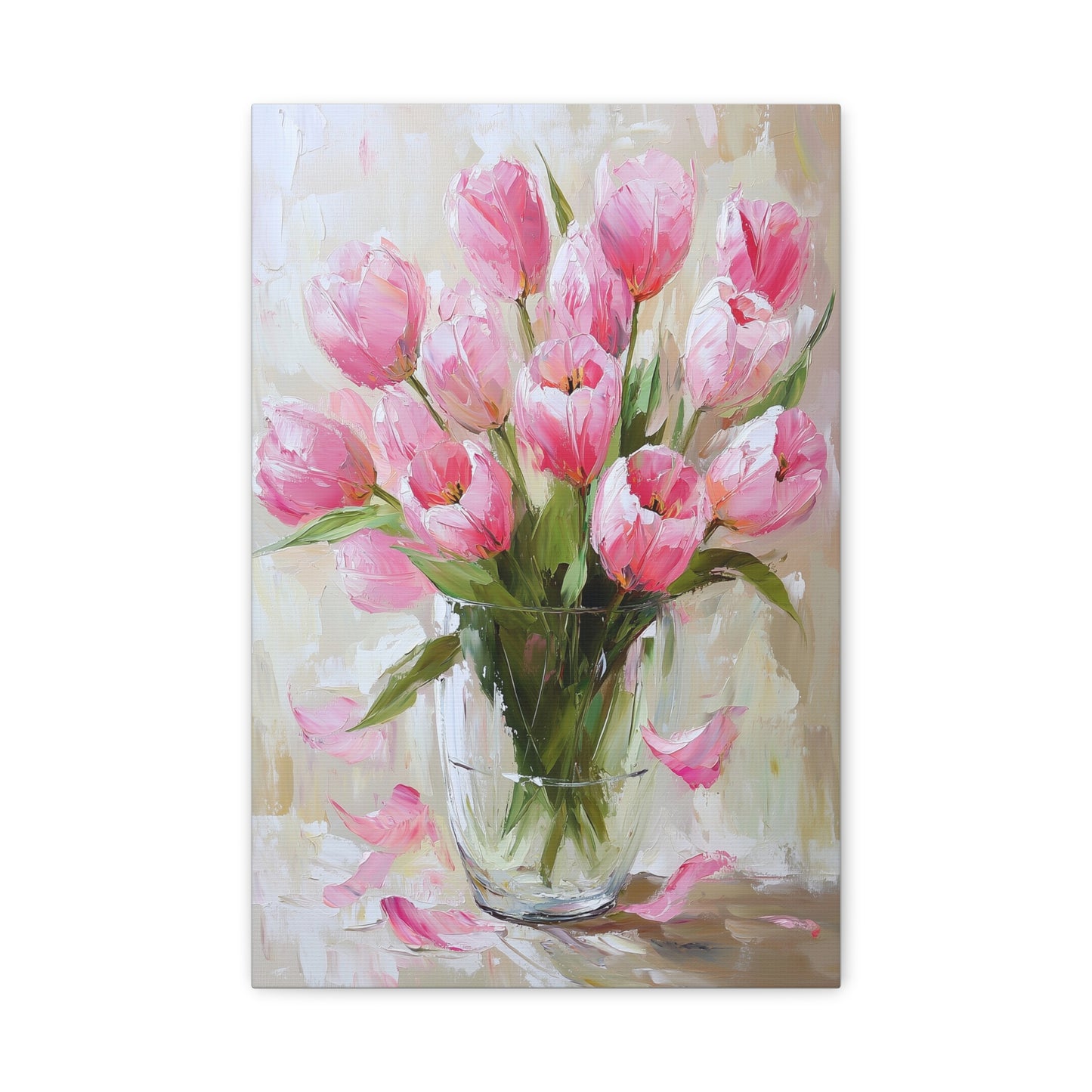 Pink Tulips in Glass Vase (Digital Download)