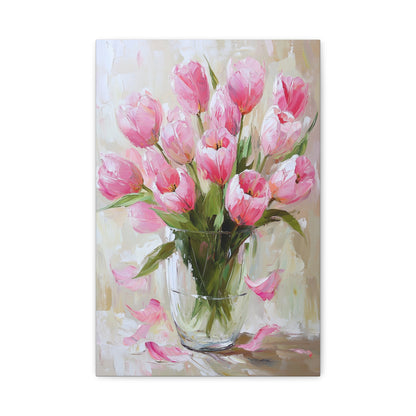 Pink Tulips in Glass Vase (Digital Download)