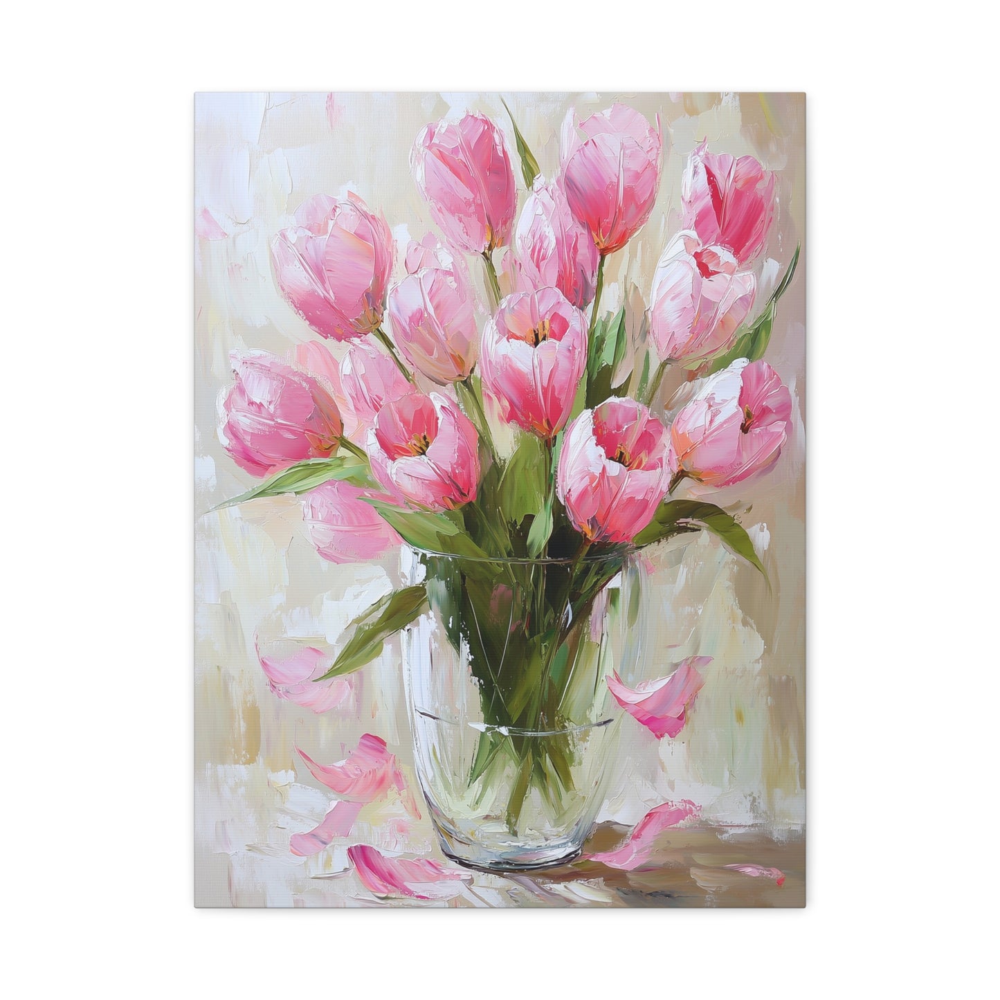 Pink Tulips in Glass Vase (Digital Download)