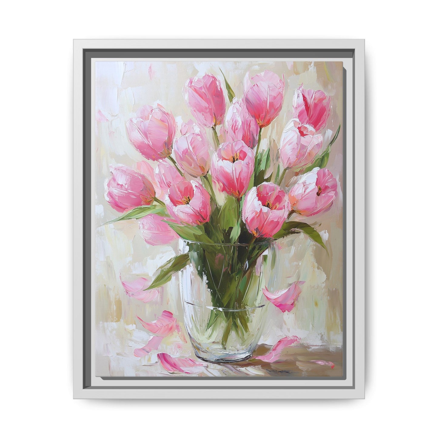 Pink Tulips in Glass Vase (Digital Download)