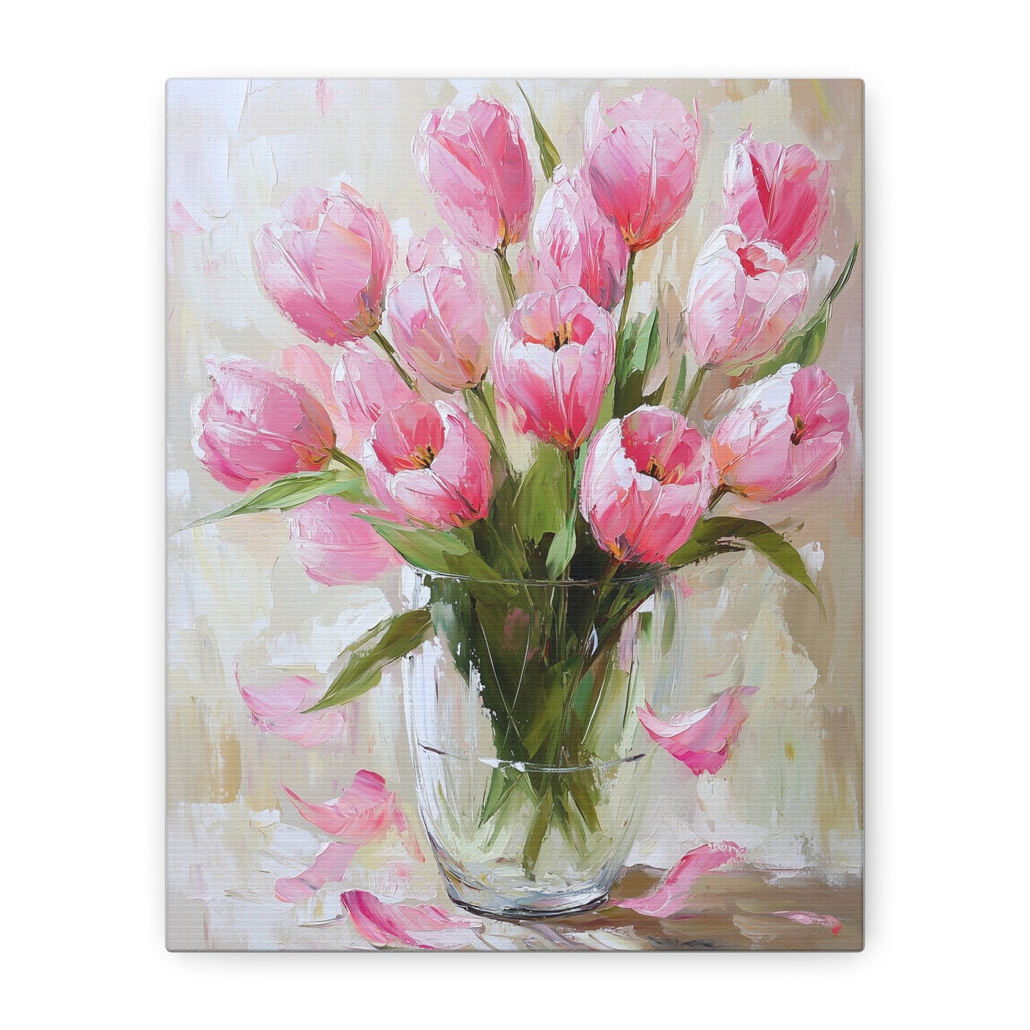 Pink Tulips in Glass Vase (Digital Download)