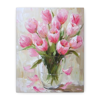 Pink Tulips in Glass Vase (Digital Download)