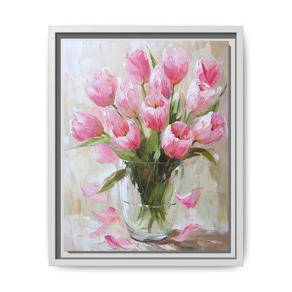 Pink Tulips in Glass Vase (Digital Download)