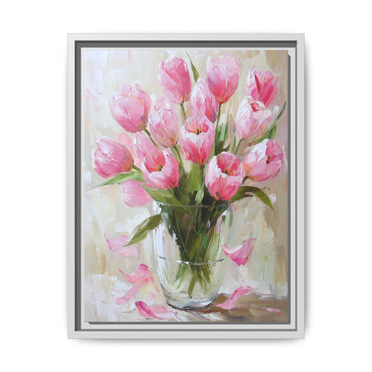 Pink Tulips in Glass Vase (Digital Download)