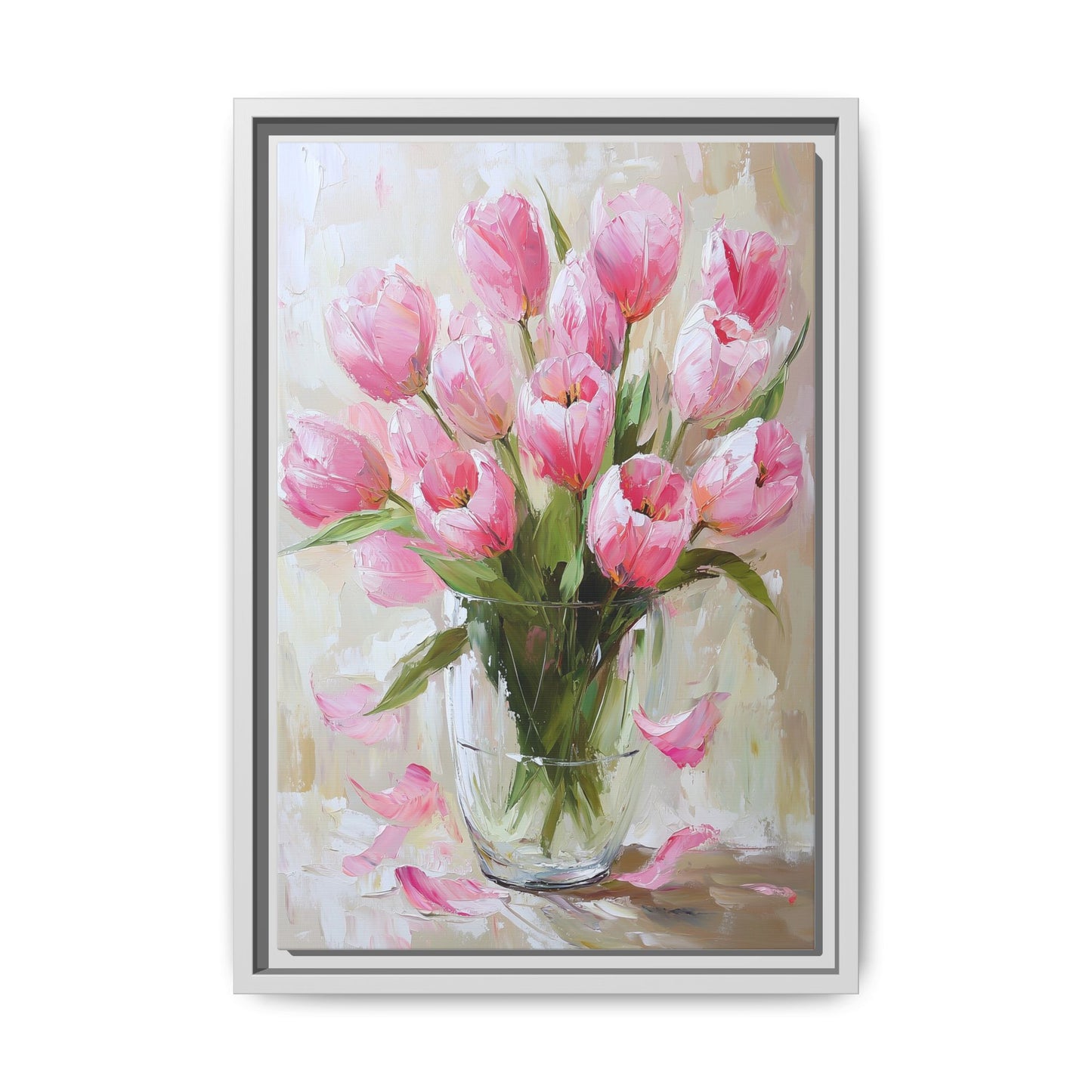 Pink Tulips in Glass Vase (Digital Download)