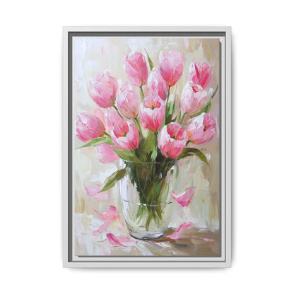 Pink Tulips in Glass Vase (Digital Download)