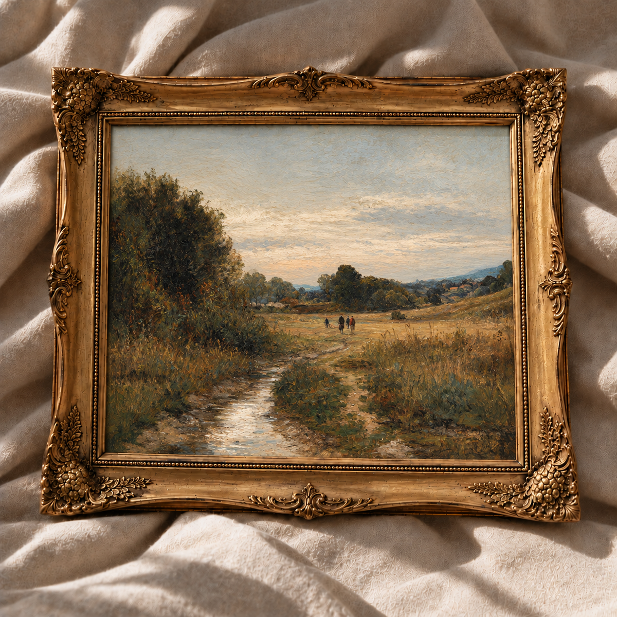 Vintage Countryside Path Landscape Wall Art
