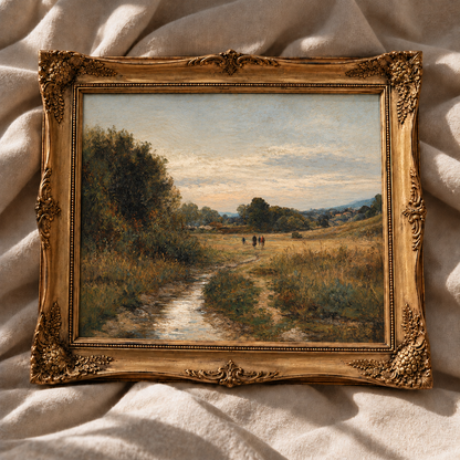 Vintage Countryside Path Landscape Wall Art