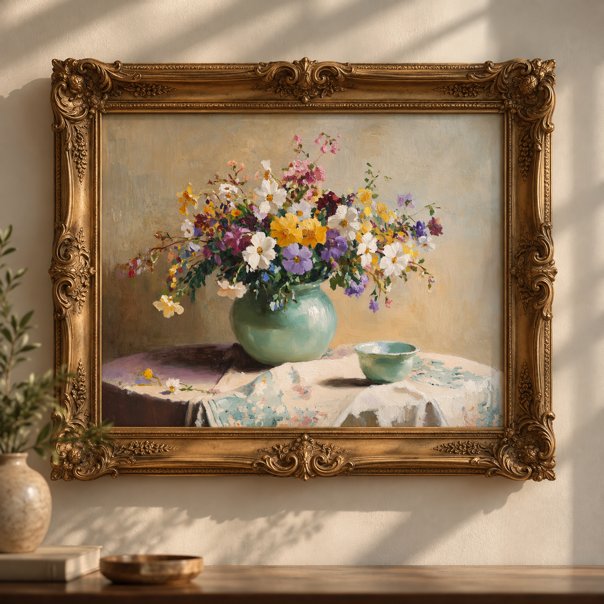 Colorful Wildflower Bouquet Wall Art Print