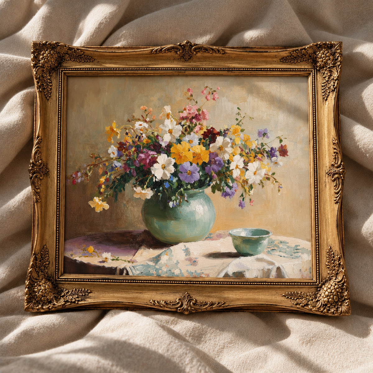 Colorful Wildflower Bouquet Wall Art Print