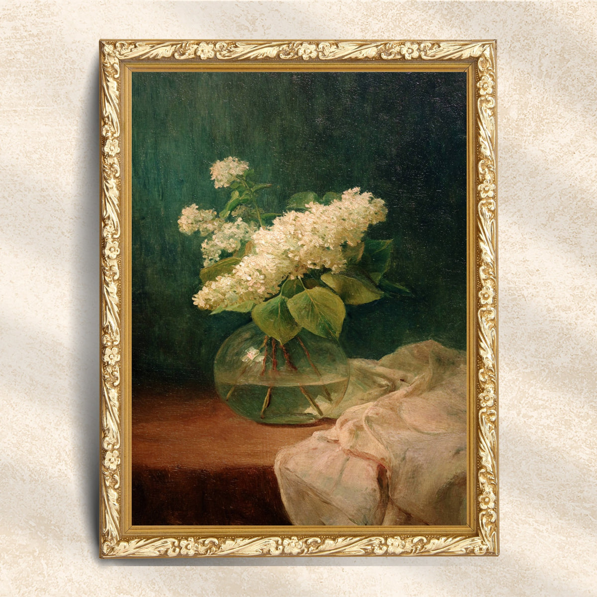White Lilac Flower Wall Art