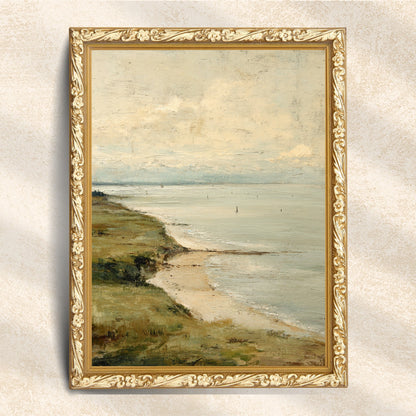 Coastal Seascape Beach Wall Art Print – Quiet Shore