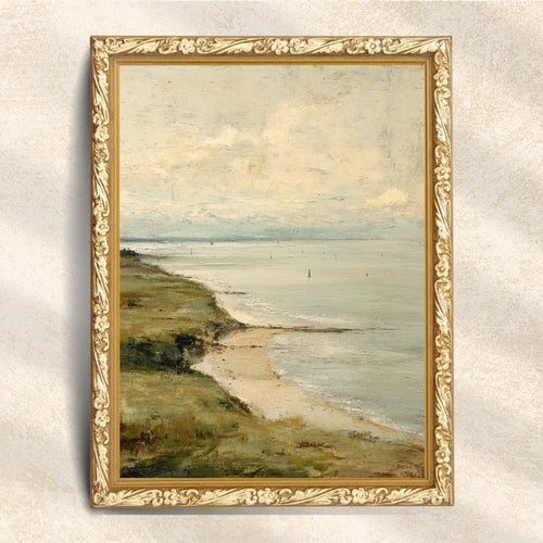 Coastal Seascape Beach Wall Art Print – Quiet Shore