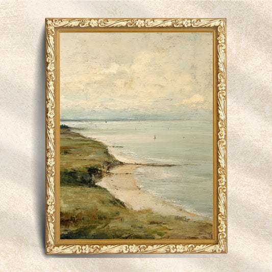 Coastal Seascape Beach Wall Art Print – Quiet Shore