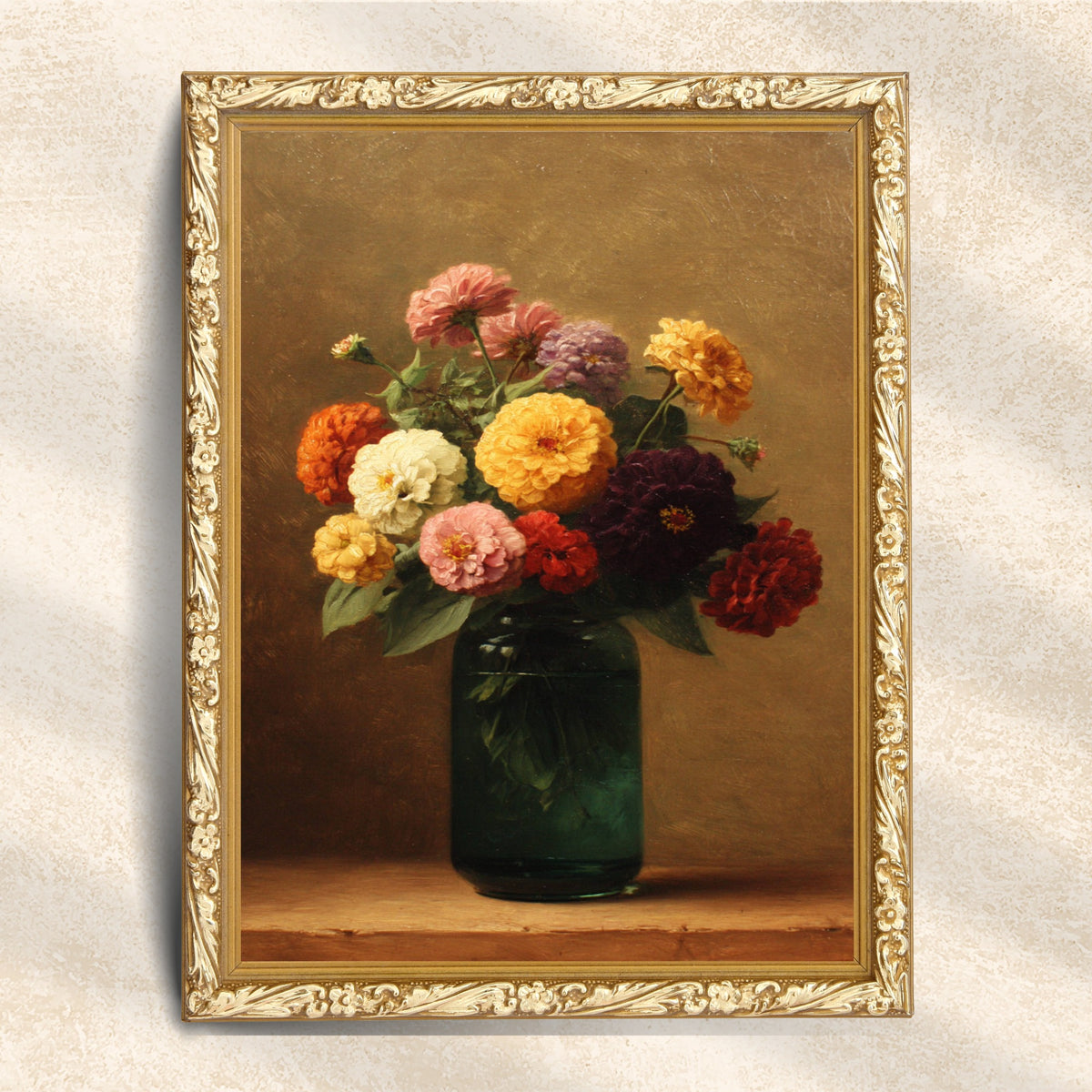 Colorful Flower Bouquet Wall Art Print