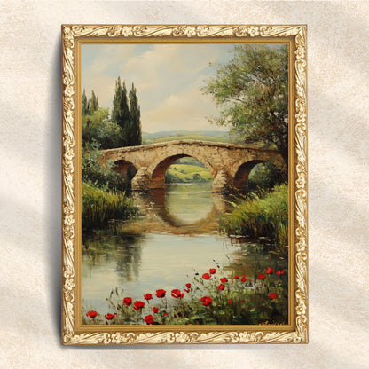 Rustic Stone Bridge Landscape Print