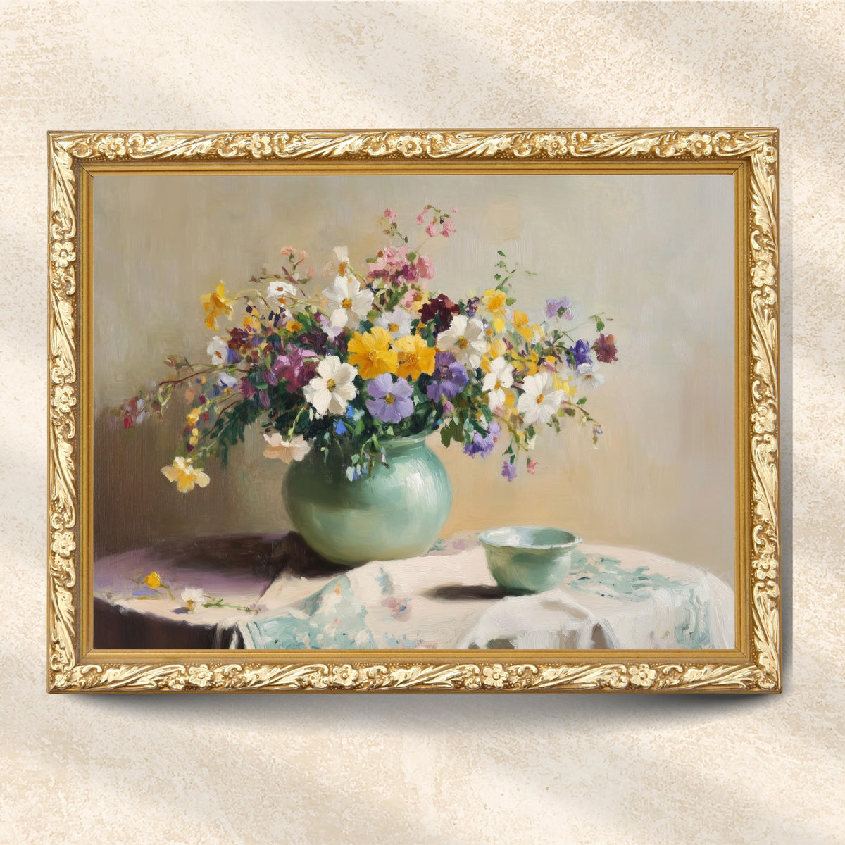Colorful Wildflower Bouquet Wall Art Print