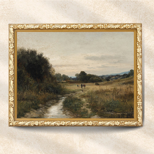 Vintage Countryside Path Landscape Wall Art