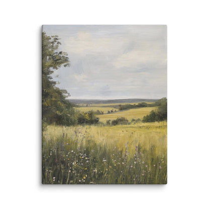 French Country Wildflower Landscape Print (Digital Download)