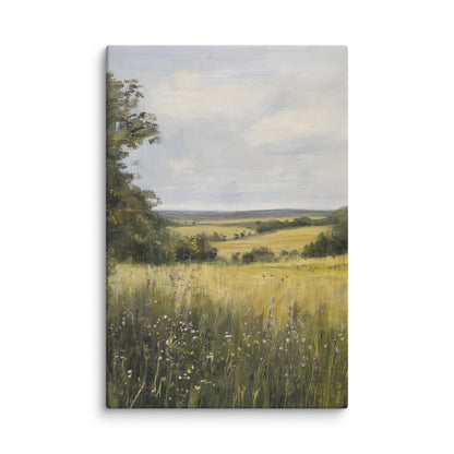 French Country Wildflower Landscape Print (Digital Download)