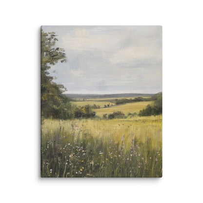 French Country Wildflower Landscape Print (Digital Download)