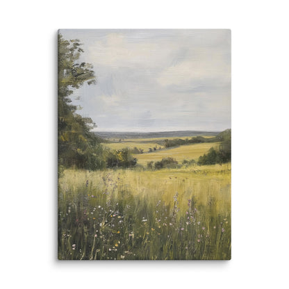 French Country Wildflower Landscape Print (Digital Download)